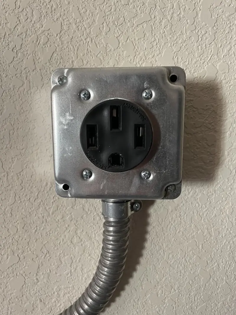 NEMA 14-50 outlet installed for Smart Home Electrical in Litchfield Beach